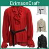 Camisa Clássica Masculina Medieval Renascentista Pirata com Manga Comprida Design Elegante