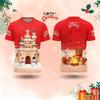 Christmas Shirt 2026 Full Sublimation Red T-shirt For Men Holiday Vacation Short Sleeved Top