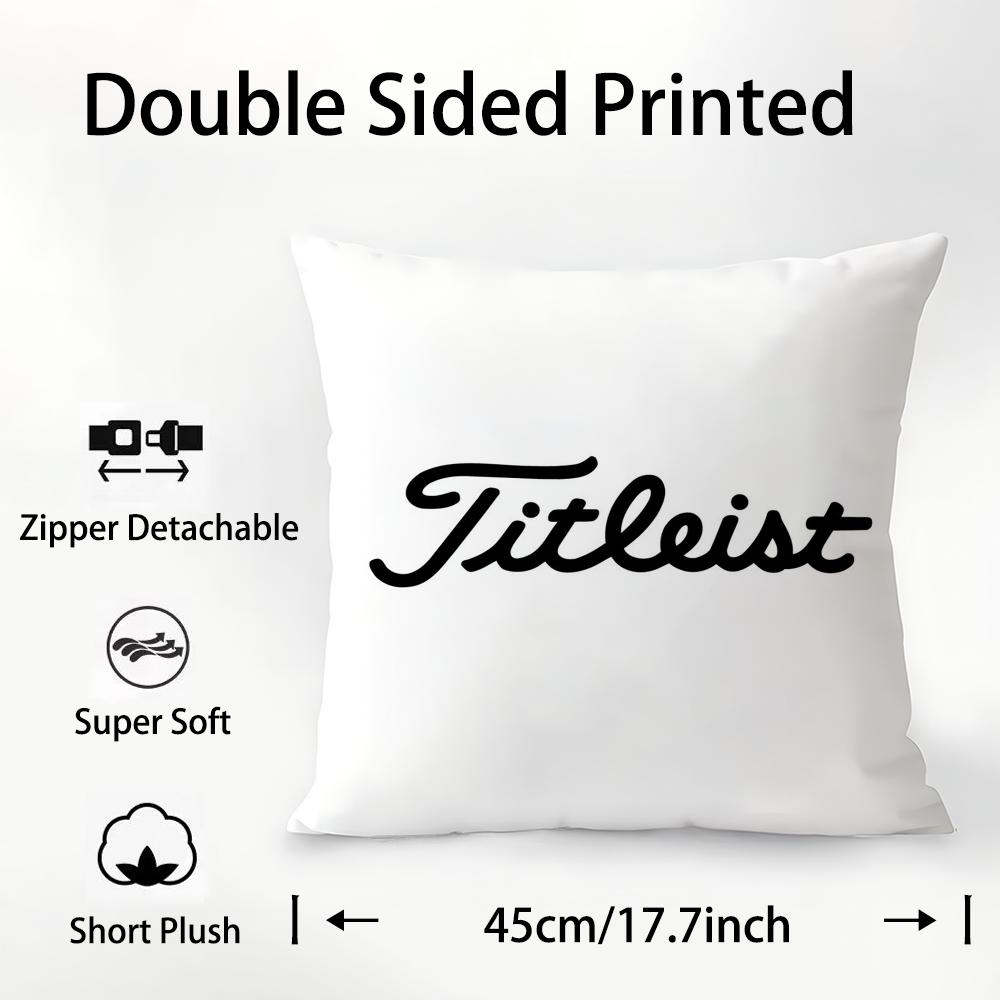 

Golf Sports T-TitleistS Pillow Case Plush Fabric Soft Double Sided Print Sofa Cushion Cover Throw Pillow Covers 16x16Inch