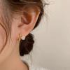 Delicate little white flower ear clips, advanced sense without ear piercings, female sweet mosquito coil disc earrings, temperament wind stud earrings