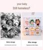 CRYBABY Silicone Keychain Doll Display Stand with Acrylic Dust Cover Cabinet
