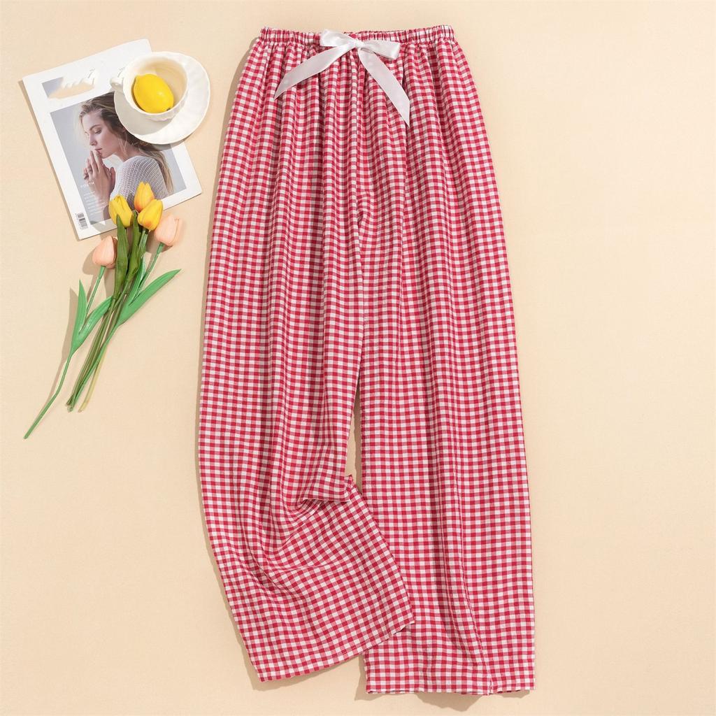 Women's Casual Fashion Sleep Pants Striped Loungewear Pants Wearable As Outerwear High-Waisted Pants