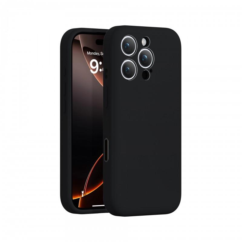 Liquid Silicone Phone Case IPhone 16 Pro Slim Solid Color Full Coverage With Smart Camera Button Shockproof Design