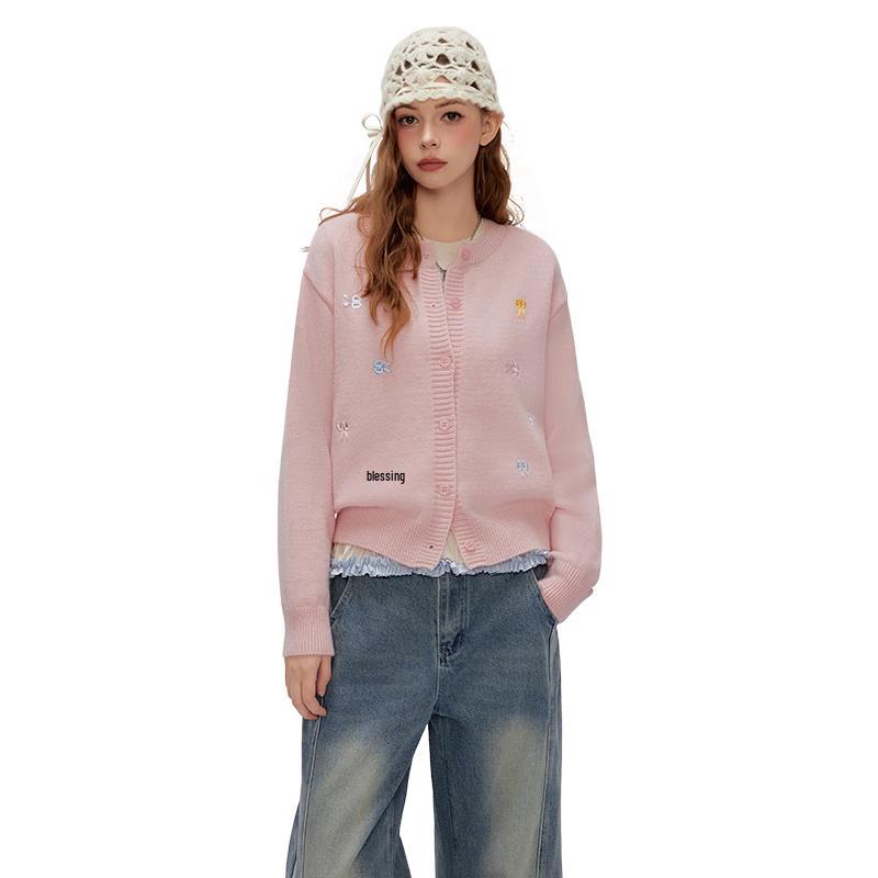 

UNIFREE Sweet Style Macaron Knit Top One Size