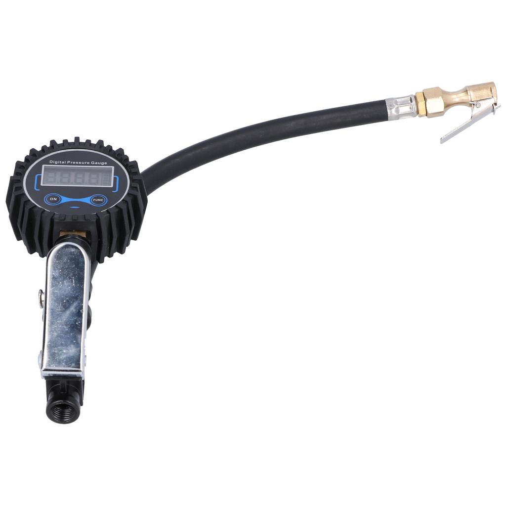 200PSI 14BAR Tire Inflator Meter LCD Display Inflation Pressure Gauge with LED Light for Car Van Motorcycle Dirt Bike