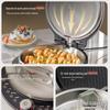 Liren Little Steel Man Electric Griddle with Stainless Steel Baking Pan, 38mm Deep for Home Use