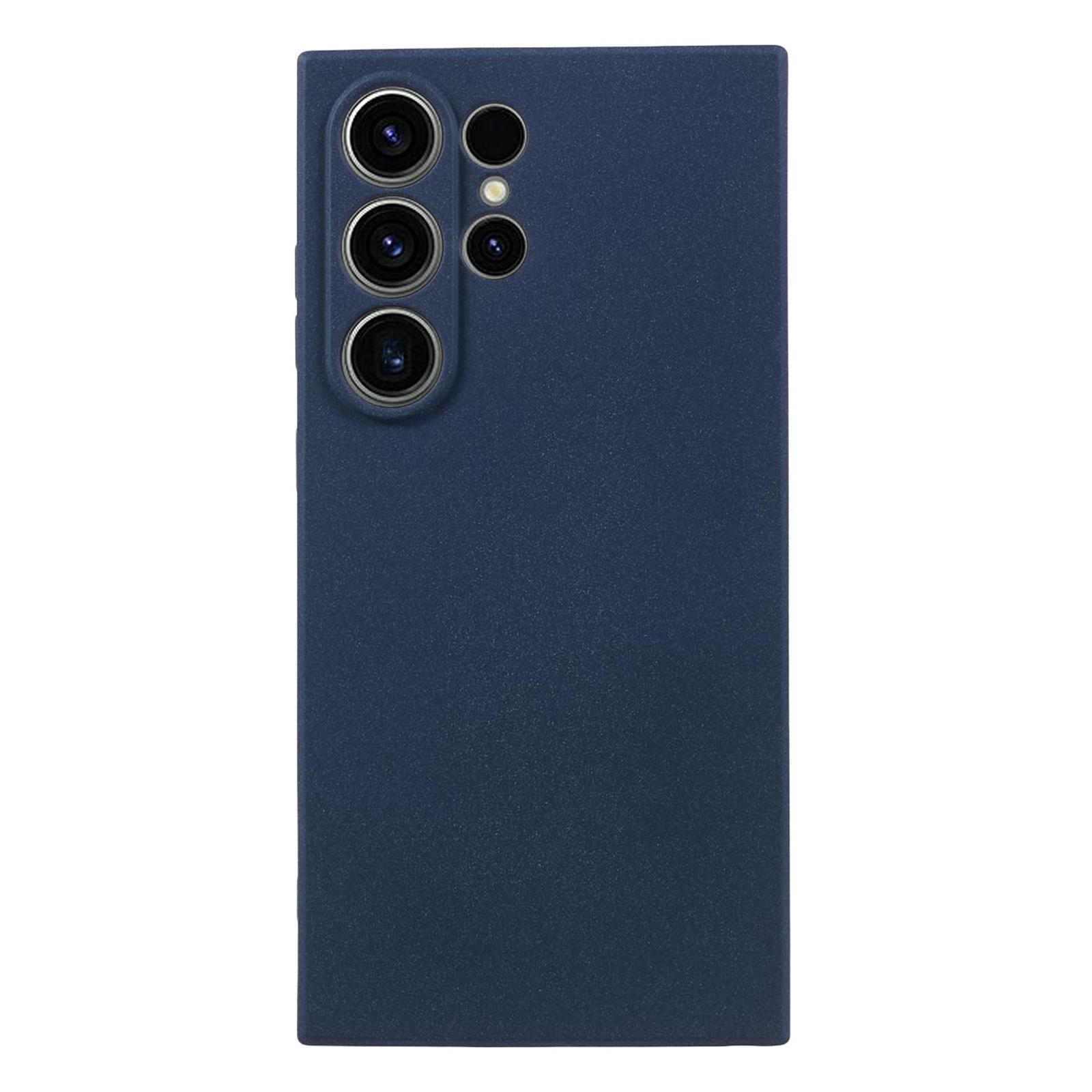 

For Samsung Galaxy S24 Ultra Phone Case Double-Sided Matte Design Anti-Slip Cover Navy Blue