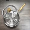 Titanium Alloy Non-Stick Steak Pan for Gas Stove with Straight Edge