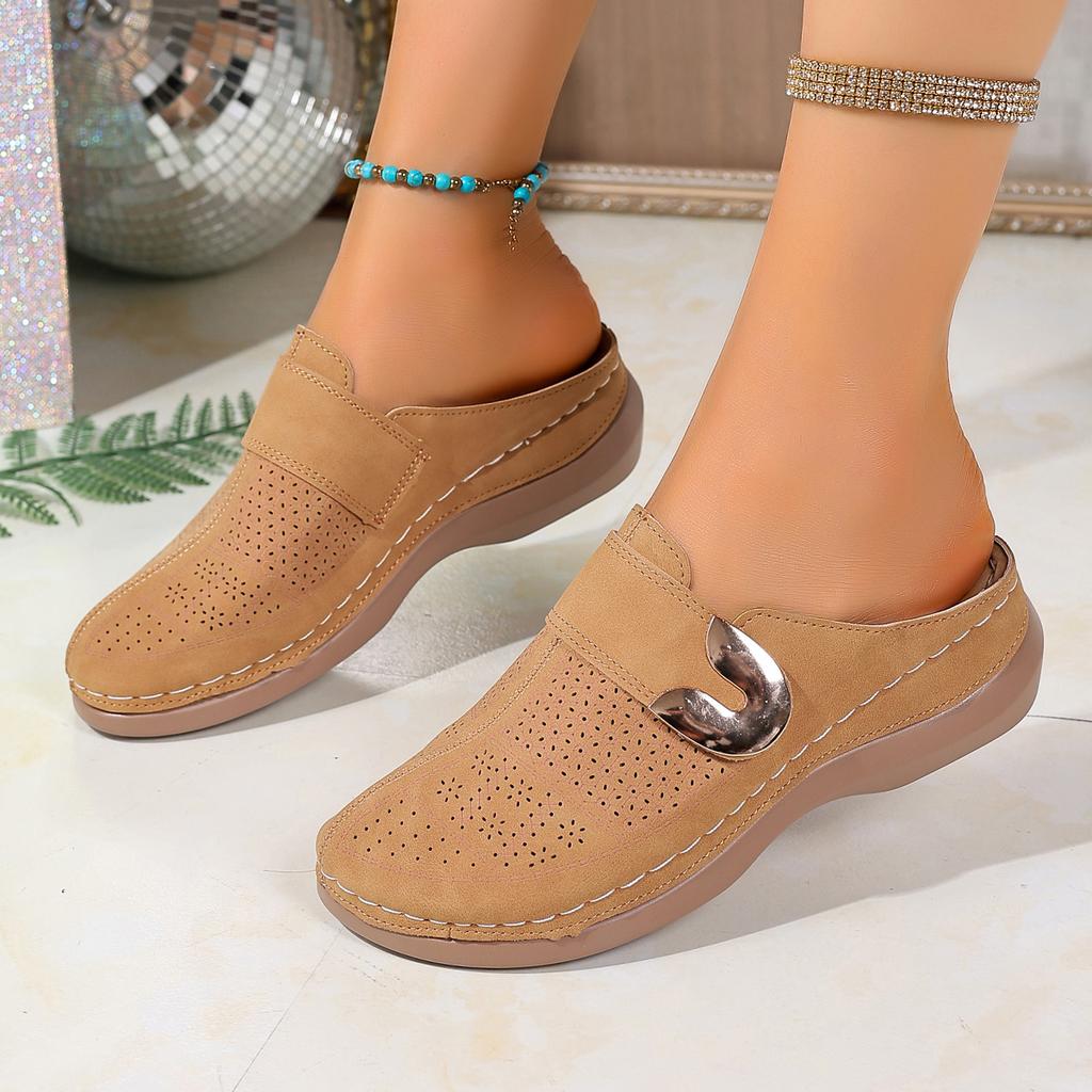 Fashion Women Wedge Slippers Fashion Outdoor Slippers 2025 Comfort Casual Style Sandals Slip-On Platform Mules Shoes Luxury Slides Women
