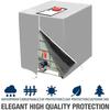 Housse bâche pour cuve IBC 1000 L 210D polyester anti-UV anti-poussière pluie neige gris (120x110x116 cm)