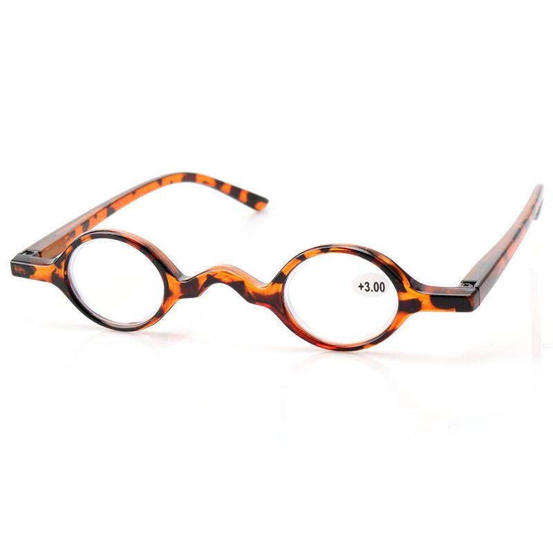 2023 Fashion Japanese Reading Glasses: Anti-Blue Light, Small Round Frame, Mini Spring Temples