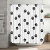 Black Paw Print Shower Curtain Home Decor Bathroom Liner for Cats Pet Lovers
