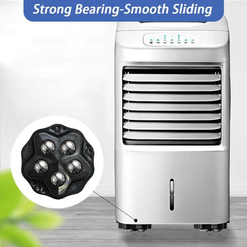 4Pcs Brake-operated Self Adhesive Caster,Heavy Duty 5 Beads Load-bearing,Universal 360° Rotating Wheel,No Noise Furniture Pulley