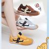 Scarpe casual sportive in pelle morbida per allenamento morale, da donna, nuove 2025, a fondo piatto, alla moda, con abbinamento di colori retrò, scarpe sportive Forrest Gump da donna