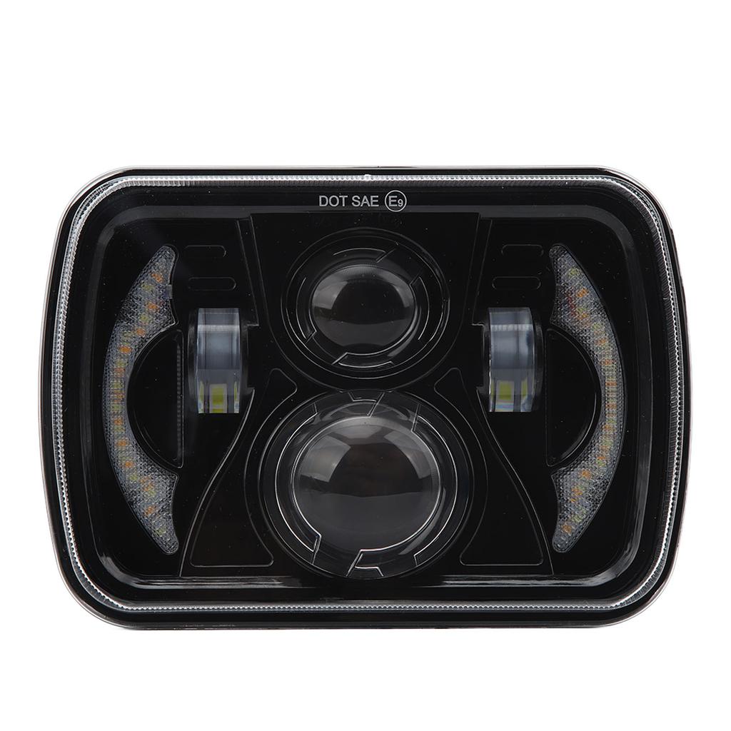 Car Square Headlight LED DRL Headlamp Turn Signal Water Resistant High Transmittance Light 12 to 48V