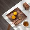 1 Pcs Solid Kitchen Supplies Natural Black Walnut Fruit Plate Storage Tray Tableware Wooden Tray