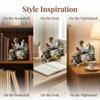 with Stand Book Lovers Statues Reading Tabletop Sign  Living Room Bookcase