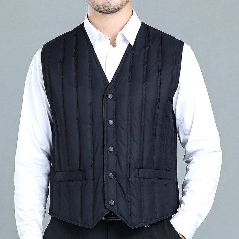 

Жилет мужской среднего и пожилого возраста зимний жилет большого размера легкий и тонкий жилет одежда для папы 6XL