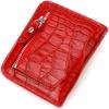 Women's Small Wallet Made of Genuine Leather with Crocodile Effect CANPELLINI 21795 Red