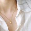 Gold-Tone Titanium Steel Women's Necklace: Non-Fading, Luxury Design, Collarbone Chain, Versatile & Fashionable.