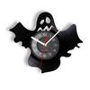 Happy Halloween Nacht Wanddekoration Vinyl Schallplatte Wanduhr Totenkopf Skelett & Geist Vintage Uhr Horror Dekoration Wanduhr
