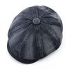 Casquette Béret pour Homme Nouvelle Mode Casquettes Gavroche Homme Streetwear Extérieur Bérets Casquette à Visière en Jean Lavé Homme Décontracté Vintage Bérets Boina