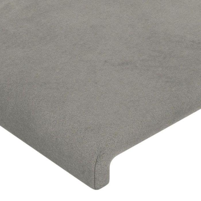 VidaXL Tête de Lit Meuble de Chambre à Coucher Accessoire de Lit Simple Tête de Cadre de Lit Intérieur Gris Clair 90x5x78/88 345758