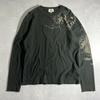 Used archive Karaku-Tamashii Gold Rising Dragon Embroidery Japanese Pattern Long Sleeve Shirt L Size