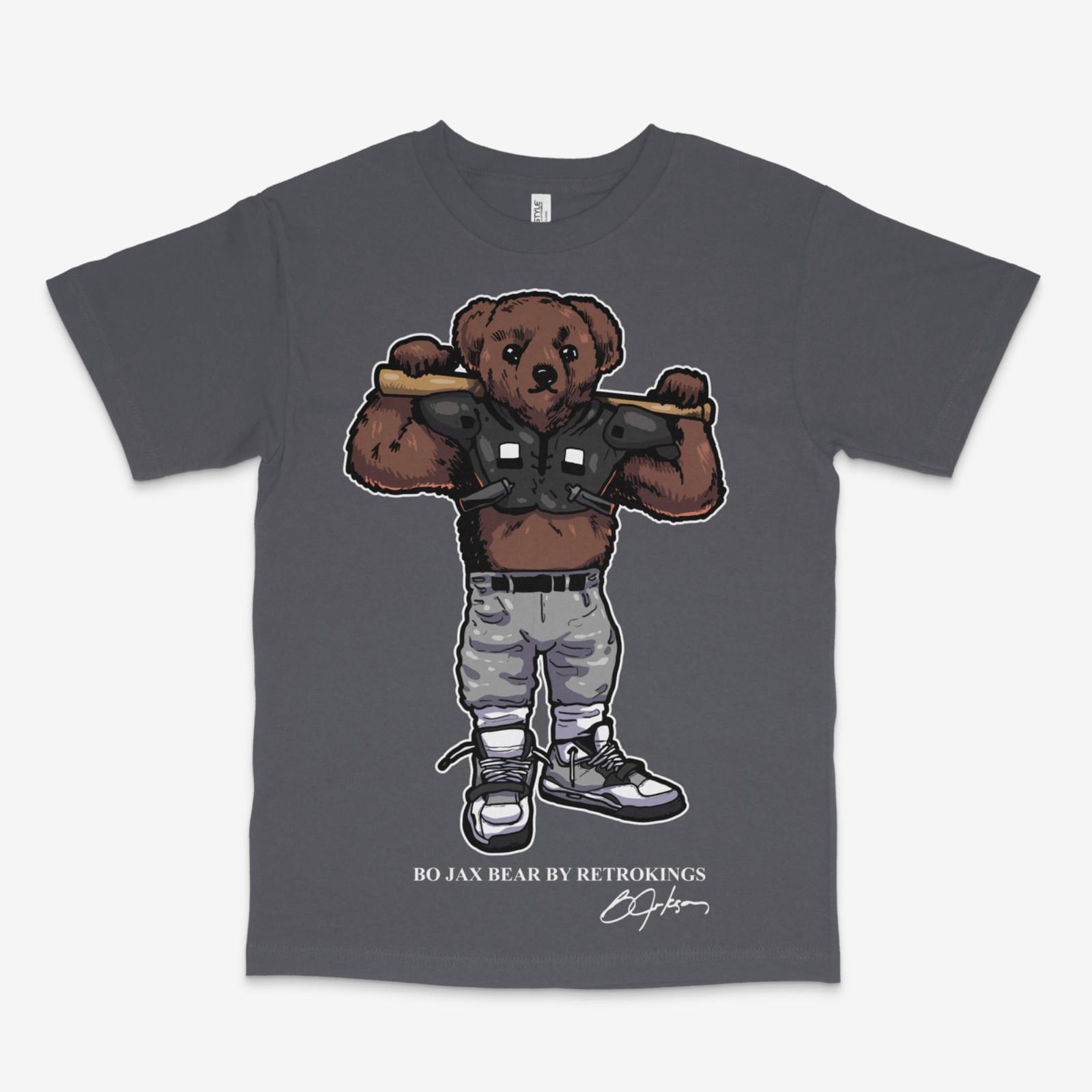 Bo Jax Bear Charcoal Tee S