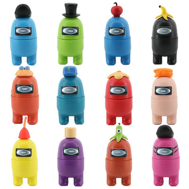 Action Christmas 12pcs Figure Crewmate Impostor Game Car Desktop Decor