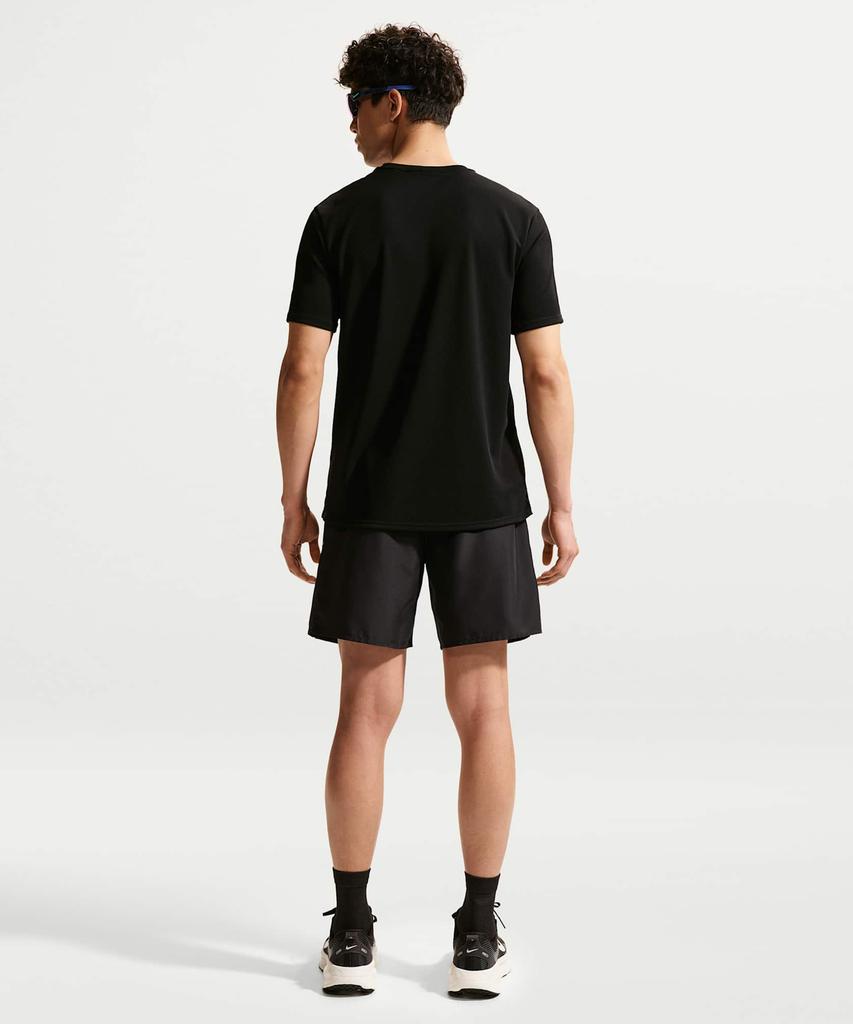 Nike Miler Dry-Fit Uv Protection Short Sleeve Running Top M - Black / If2083-010