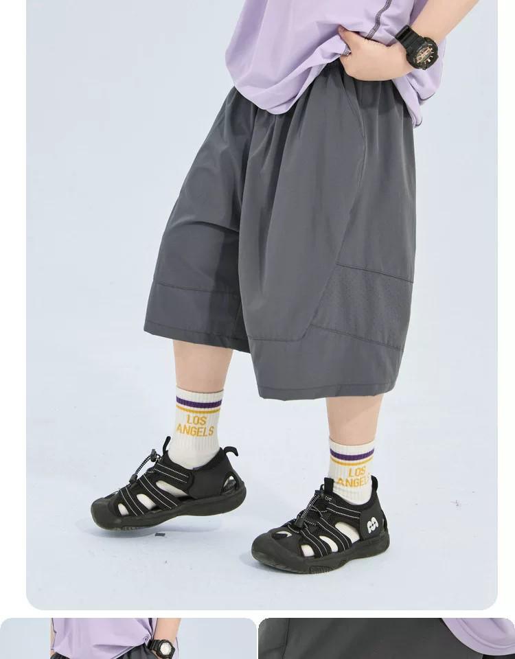 Boys' Quick-Dry Lightweight Summer Shorts - Comfortable and Cool Five-Point Pants for Middle and Older Children