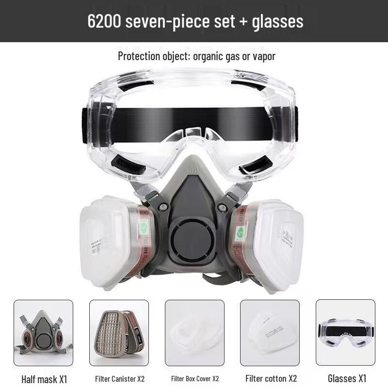 Brangdy 6200 Chemical Gas Mask & Goggles
