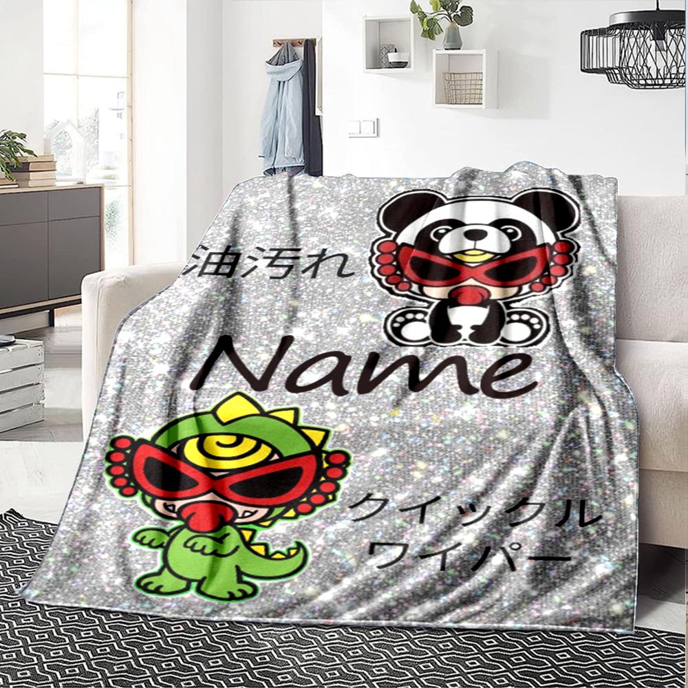 Customiz Name Personality Hysterical Mini Blanket Soft &Warm Sofa Office Bed Travel Lunch Break Blanket, Gift Suitable All Seasons