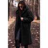 Autumn and Winter Fashion Long Solid Color Long Sleeve Stuffed Women's Coat