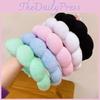 Cute Cloud Wash Face Headband Handmade Twist Sponge Hairband High Hair Crown Fashion Sweet Princess Hair Accessory