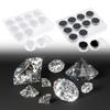 12 Slot Acrylic Transparent Round Gemstone Display Tray With Soft Foam Protective Jewelry Storage Case For Loose Diamonds Coins