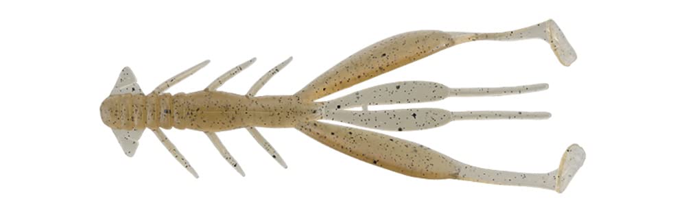 JACKALL Jimmy Shrimp 3.8-inch Soft Bait - Gasagasa Shrimp, 7 Pieces