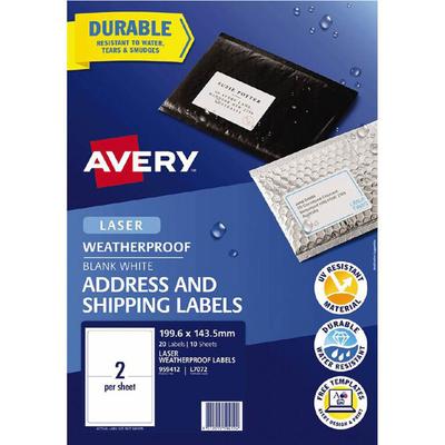 Avery Laser Wetterfeste Adress- & Versandetiketten (20 Stück)