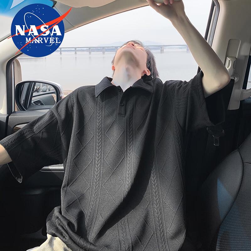 Мужская летняя повседневная футболка-поло NASA MARVEL 2XL