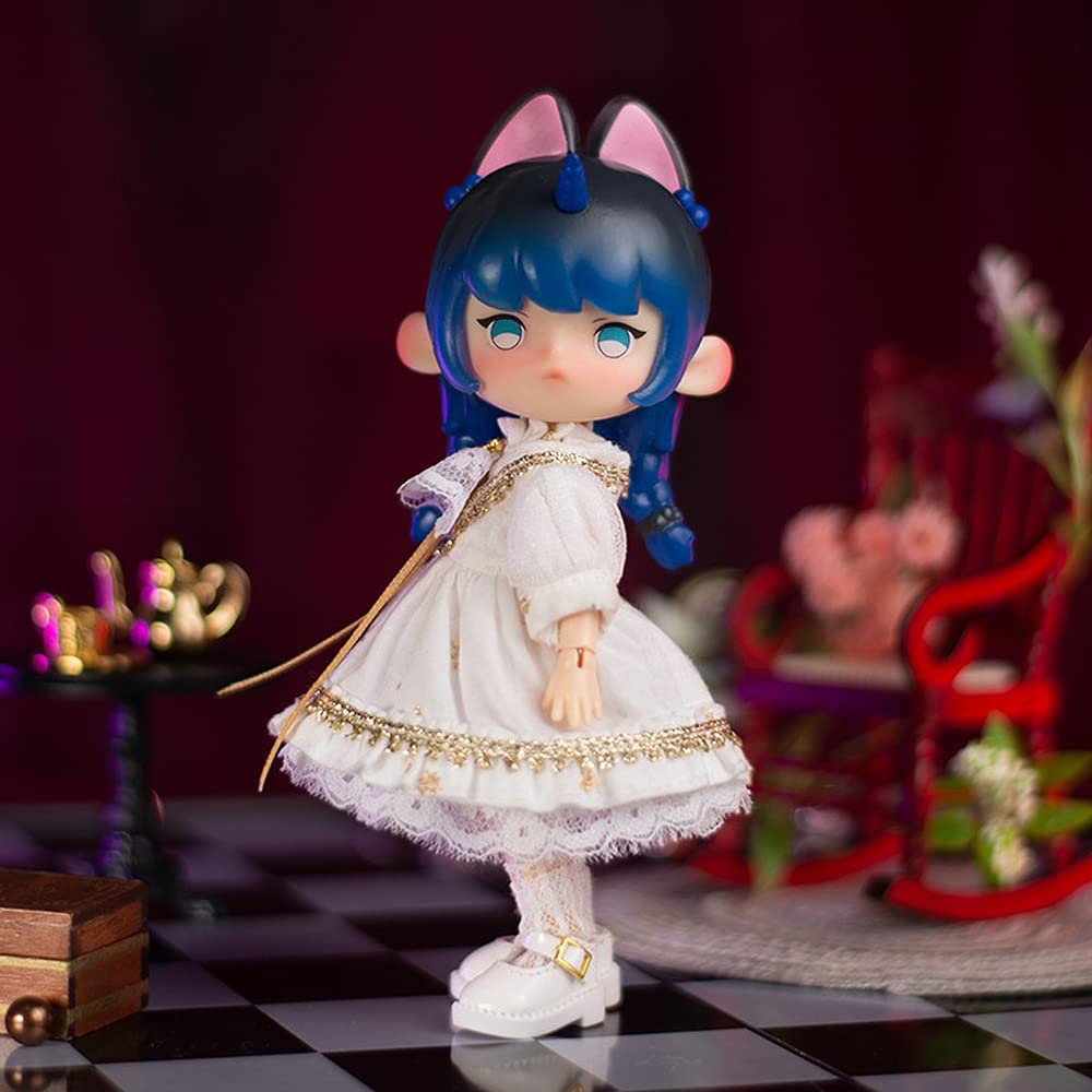 Obitsu 11 OB11 Size Outfit for Obitsu Doll 11cm Princess White Body, One-Piece Dress, Lolita,