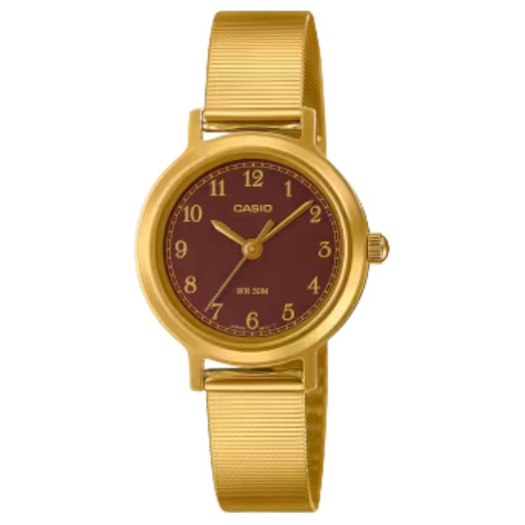 CASIO LTP B170G 5BV 50m Water Resistant Quartz Movement Stainless Steel Strap Watch Women s Watch LTP-B170G-5BV Red Watch Dial