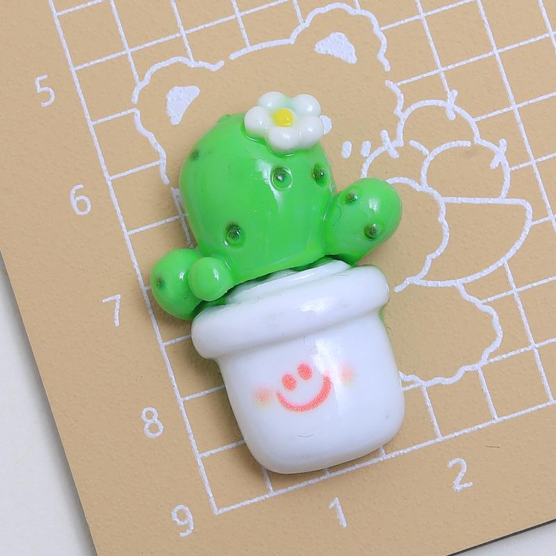 Cute Cartoon Plant Pot Resin Shoe Buckle & DIY Jewelry Hair Clip Accessories.