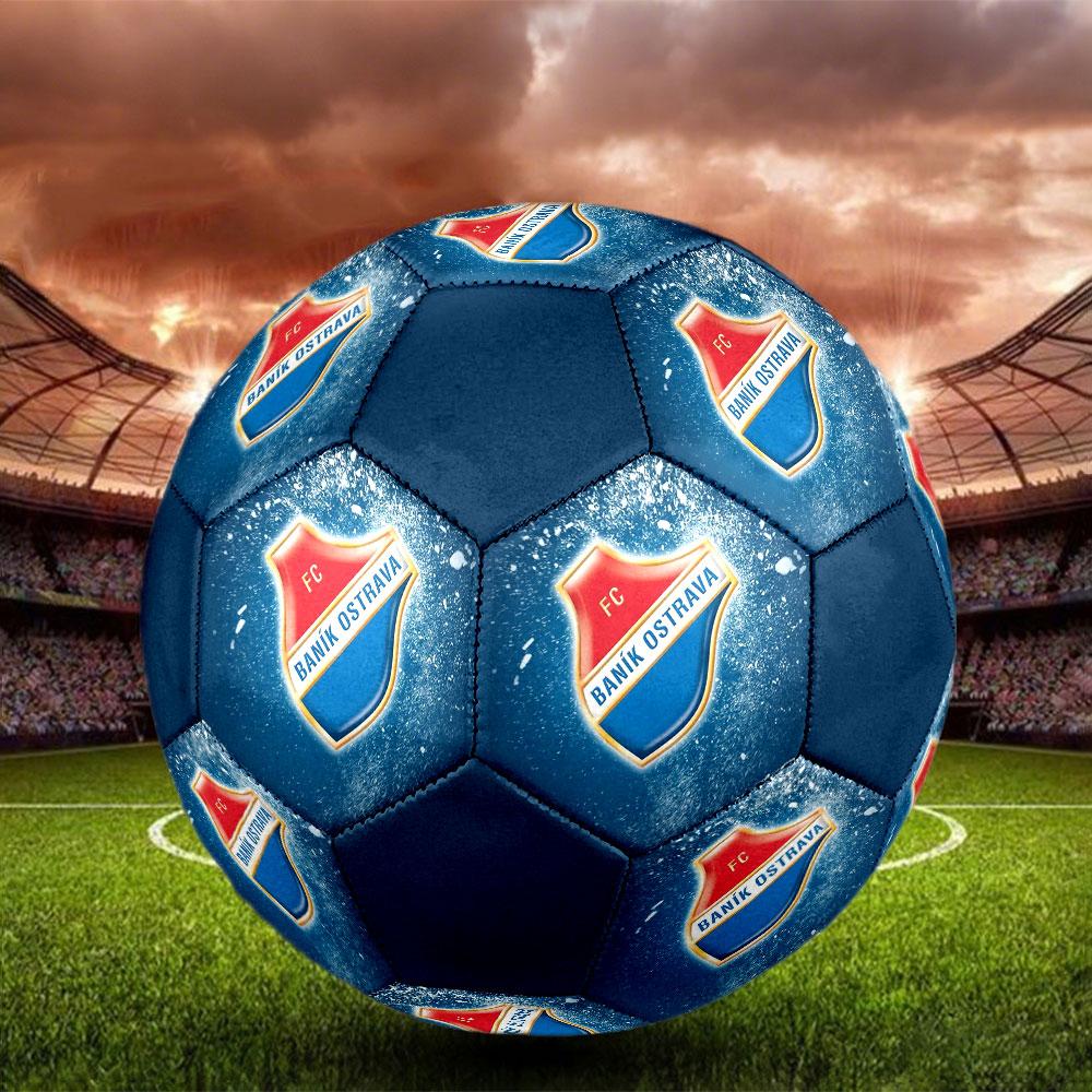 Banik Ostrava FC Size 5 Soccer Ball, Machine-Stitched PVC, Durable & High Bounce, All Ages Fit, Fan Merchandise, Matches & Outdoor Use.