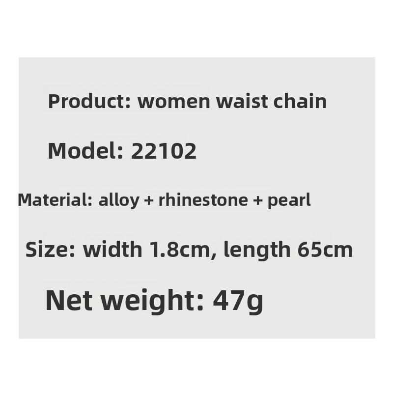 Pearl Waist Chain - Women's Double Butterfly Buckle Elastic Slim Belt