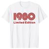 Funny 1980 Limited Edition Graphic T-shirts Men Women's Fashion Casual Tshirt 100% Cotton Loose Oversized 45th Year T Shirt