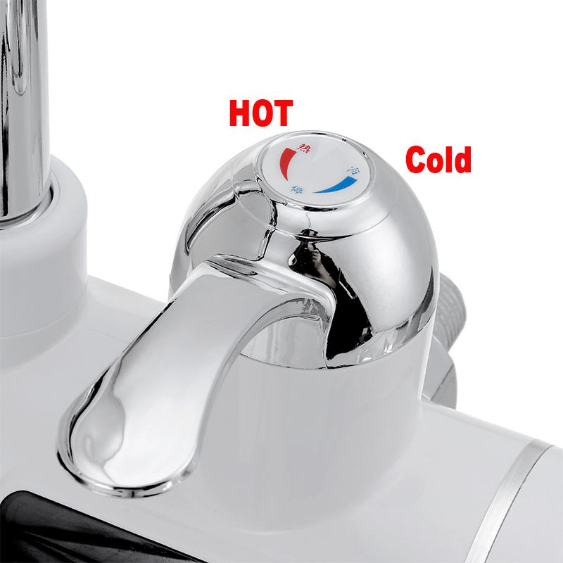 3000W Electric Kitchen Water Heater Tap Instant Hot Water Faucet Heater Cold Heating Faucet Tankless Instantaneous Water Heater