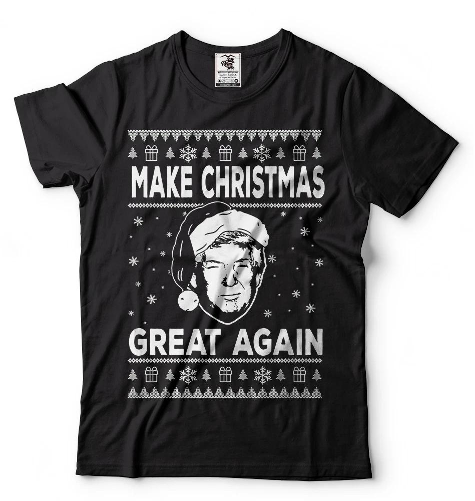 Ugly Christmas Sweaters Trump President Ugly Christmas Sweater Mens TShirt S