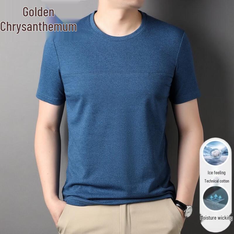 Men's Ice Silk Casual Short Sleeve T-Shirt
