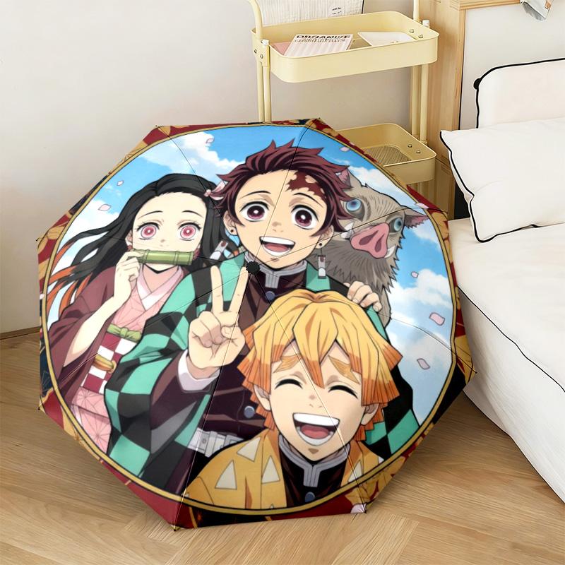 Japanese-style Cartoon Demon Slayer Kamado Tanjiro & Kamado Nezuko Umbrella Including Home Travel and Outdoor Activities Multi Functional Umbrella 33